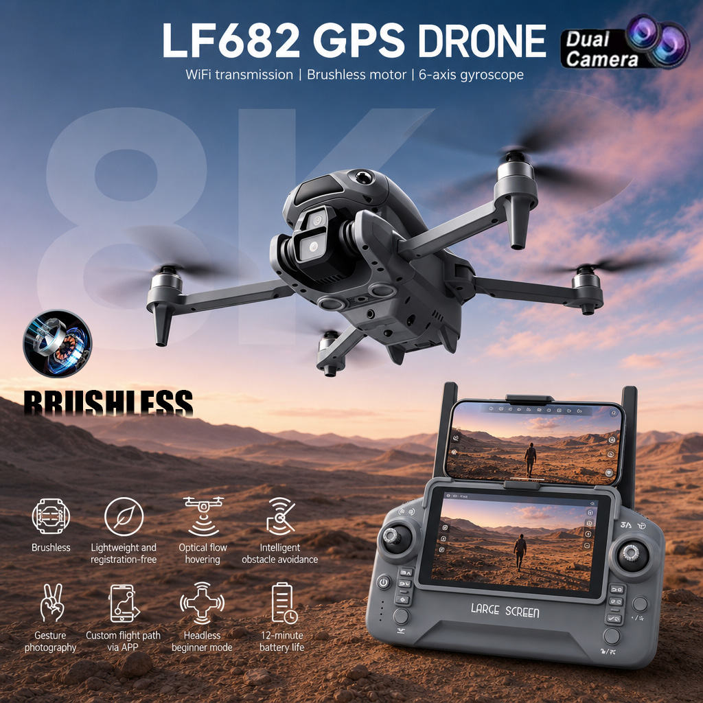 Drone Mapping - Drone LF682 Baru 8K Kamera Ganda