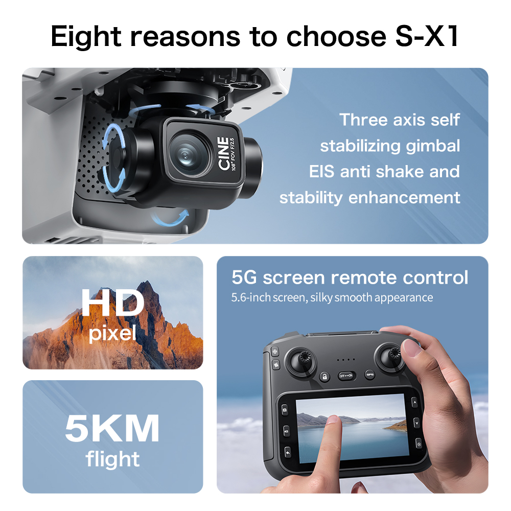 Drone Lenovo S-X1 8K HD Profes - Drone Photogrammetry ulasan dan harga