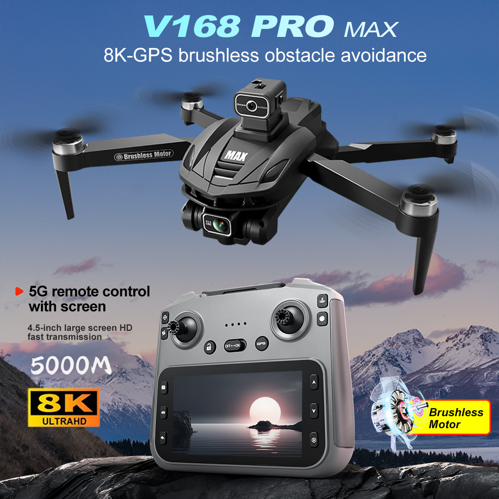 V168 PRO Max GPS Drone 8K Prof - Drone Surveying ulasan dan harga