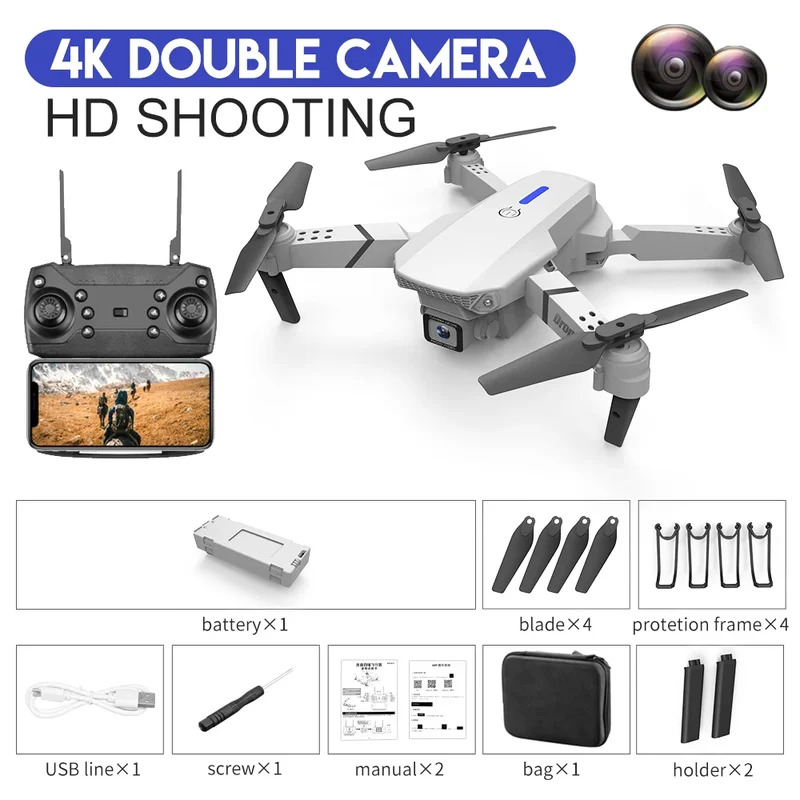 E88 Pro Drone Lipat Cerdas Men - Drone Aerial Photography ulasan dan harga